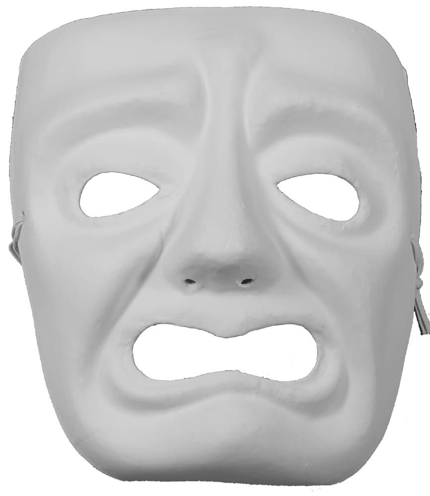 Jabbawockeez Style Venetian Masquerade White Grumpy Face Mask