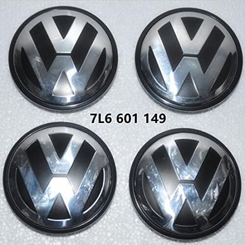 SXhhqhsm 76MM Wheel Center Hub Cap for Apply to 04-10 Volkswagen Touareg 16" 17" 18" 19" Wheel Center Hub Caps Cover（4 Pcs）