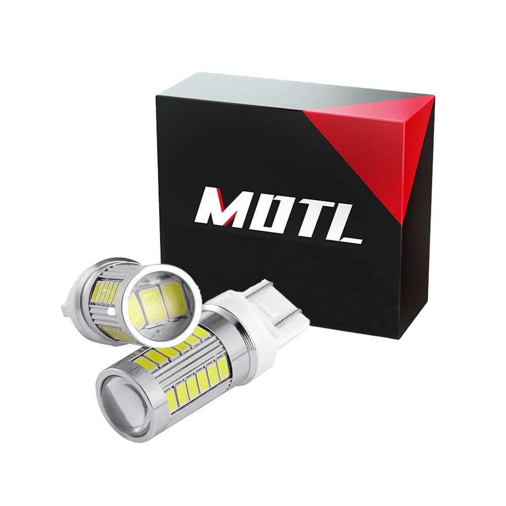 MOTL 7440 Led Bulb, 7443 Led Bulbs, 7440 LED for Reverse Light, Back Up Light, Brake Light, Ultra Bright 5630 33-SMD W21W T20 LED Bulb-- Pack of 2, White