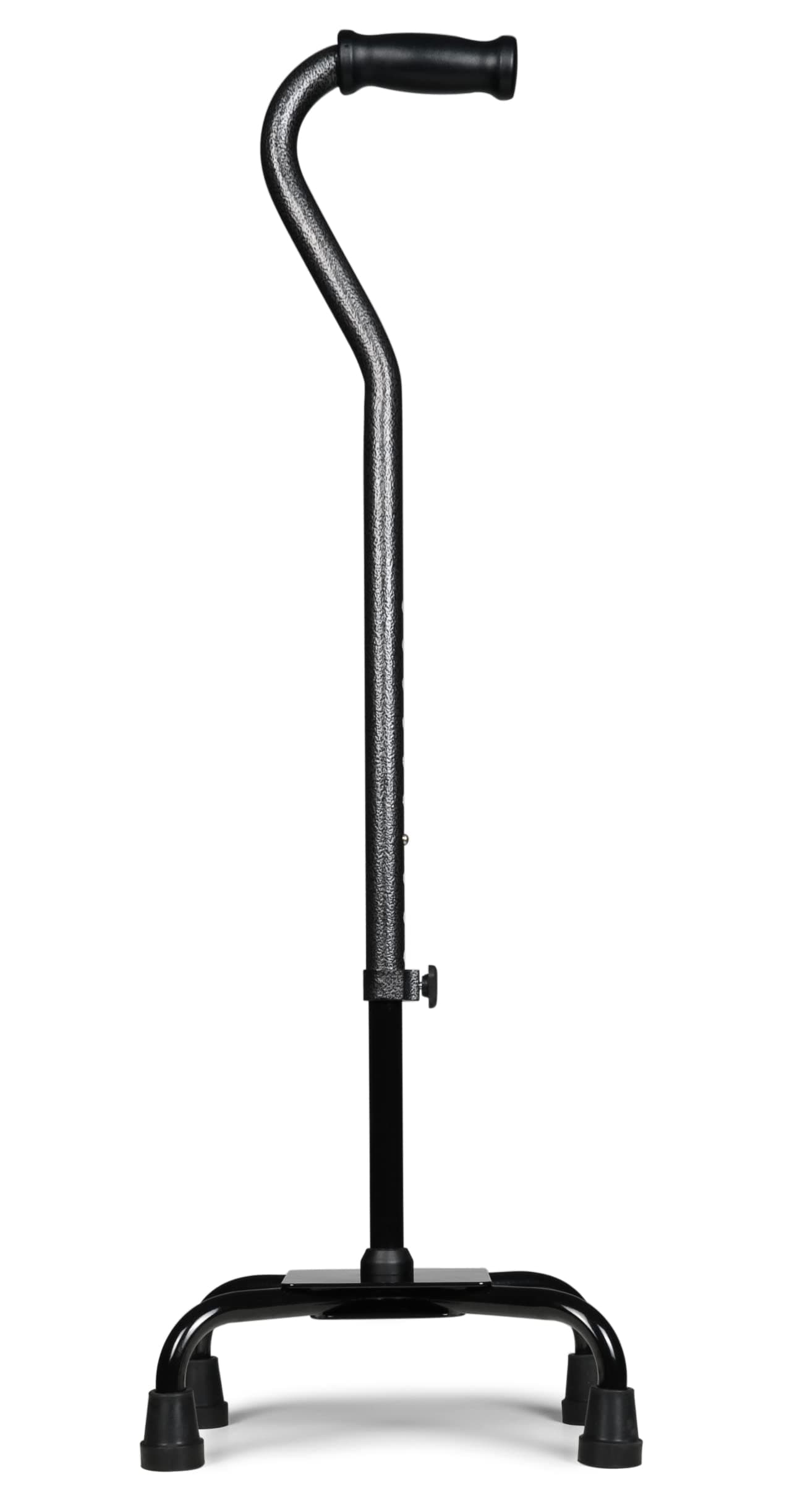 Lumex Bariatric Quad Cane – Heavy-Duty Walking Stick with Large Base for Stability, 500 lb Capacity, Adjustable Height