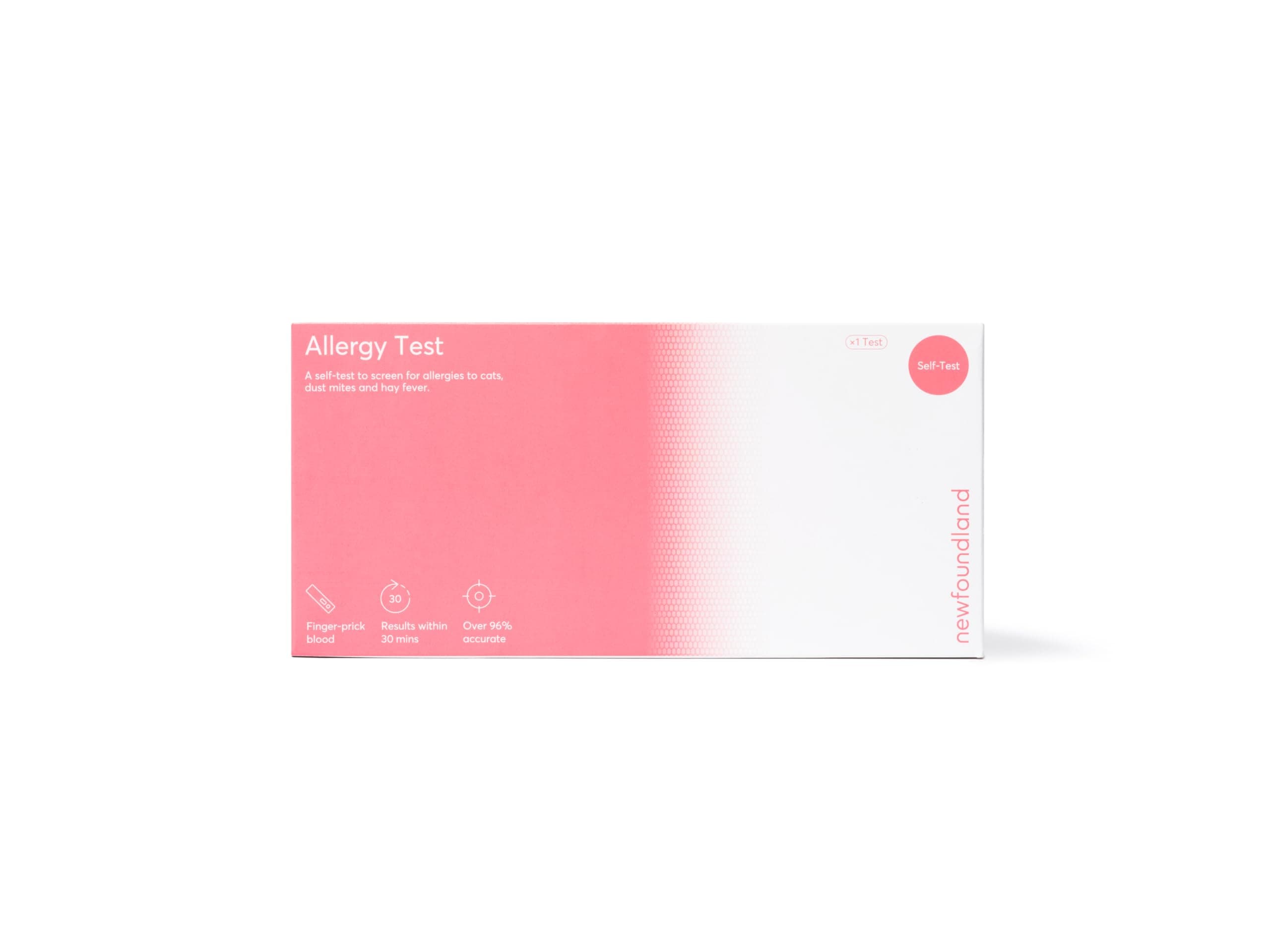 Newfoundland Allergy Test - 1 Test - Test for Cat Hair - Dust Mites - Grass Pollen Hay Fever - Blood Sample Testing - IgE - Self Test for Home Use