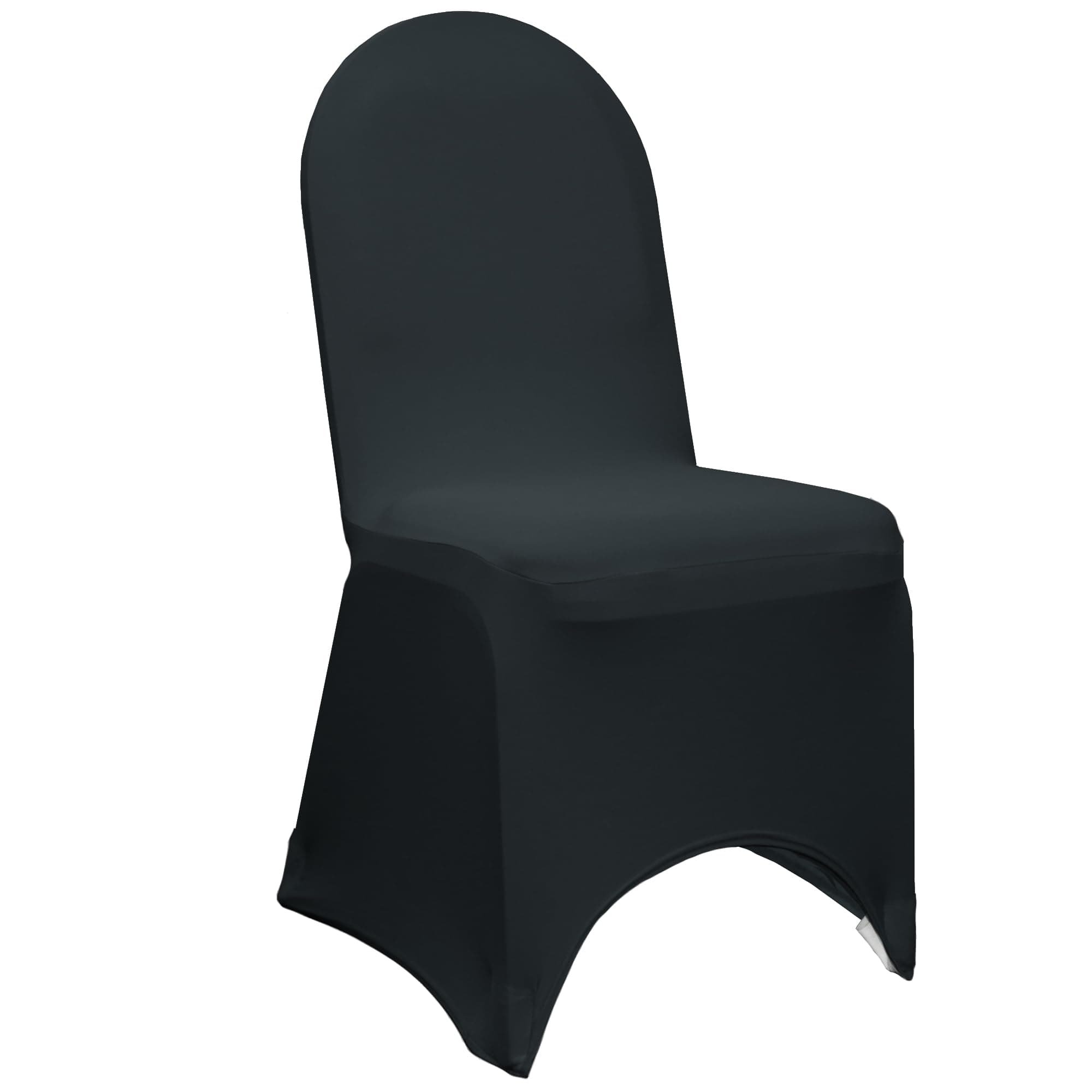 YOUR CHAIR COVERS - 100 Pack Stretch Spandex Banquet Chair Covers - Black, Wedding Slip Covers, Premium Quality Chair Cover