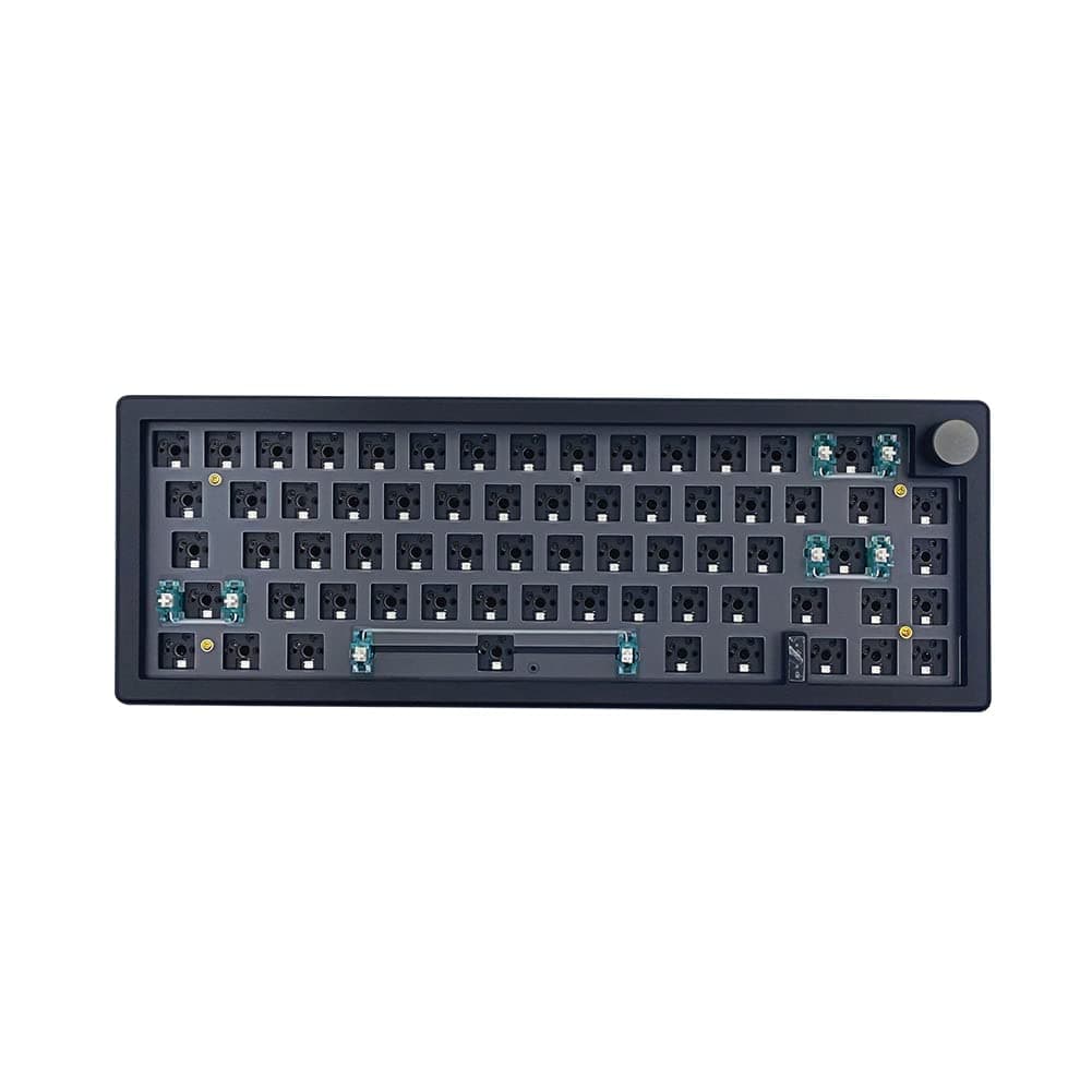 BOYI GMK67 Barebones Keyboard Kit,65% RGB Hot-Swap Gasket Mounted Tri-Mode BT/2.4GHz/USB-C 4000mAh Wireless Custom Programmable Mechanical Gaming Keyboard DIY Kit with Knob(Black)