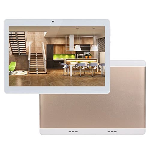 10.1Inch 1280x800 IPS Tablet PC 2G RAM 32G ROM Android OS Quad-core CPU Dual-Cameras WiFi AGPS 3G SIMfree Dual-SIM Playstore Touchscreen (Golden (16G))