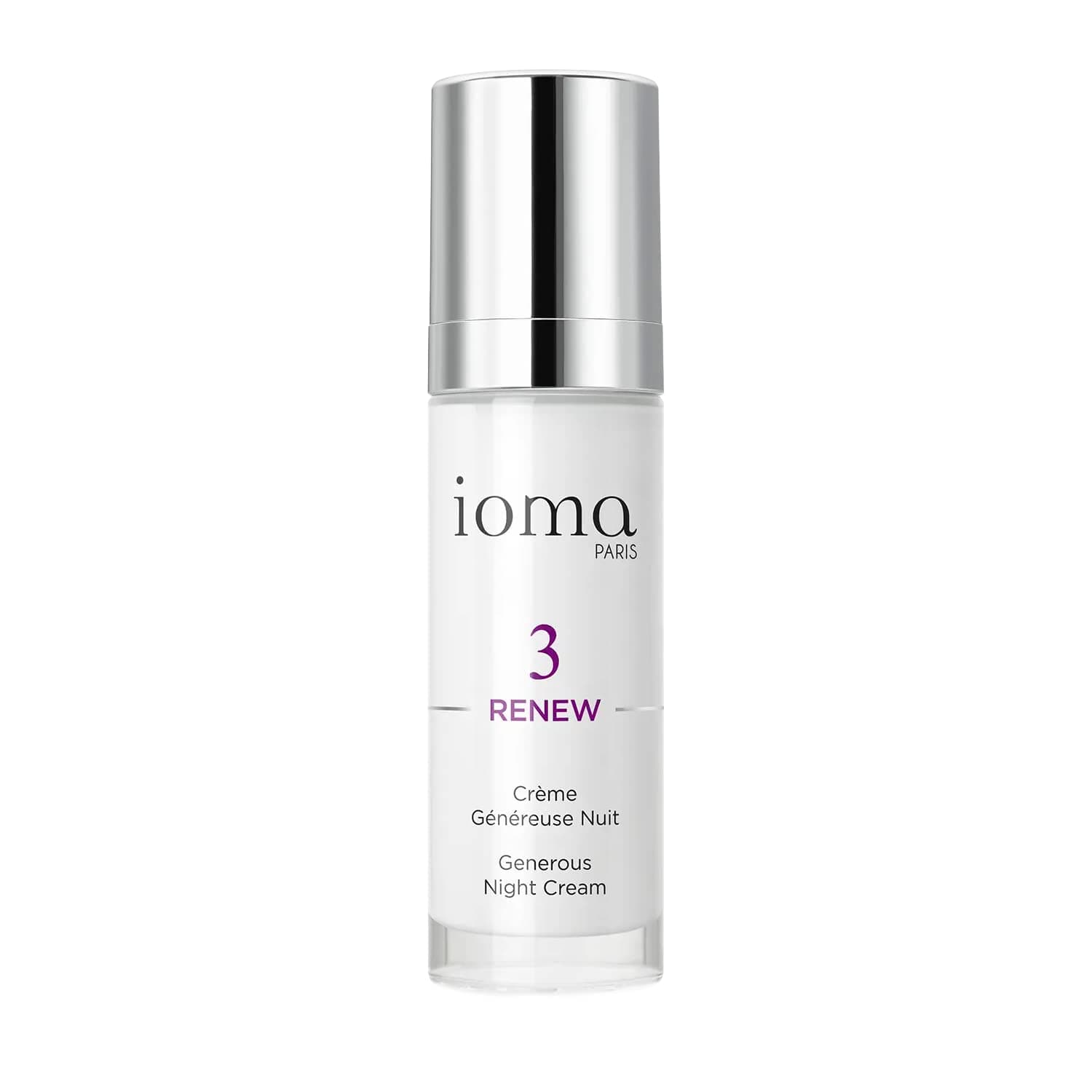 IOMA Paris - RENEW Generous Night Cream - Anti-Aging Face Cream that Fights Wrinkles and Firms Skin Overnight, (30 ml)