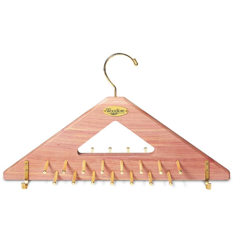 Woodlore Closets Natural Fresh Aromatic Cedar Tie & Belt Hanger