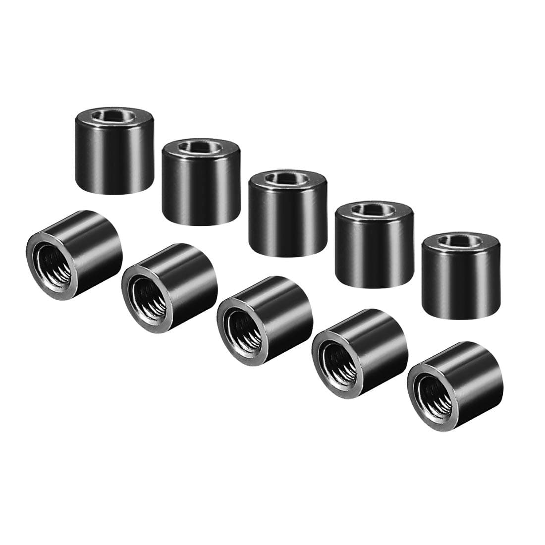uxcell Round Aluminum Standoff Column Spacer M3x5mm,for RC Airplane,FPV Quadcopter,CNC,Black,10pcs