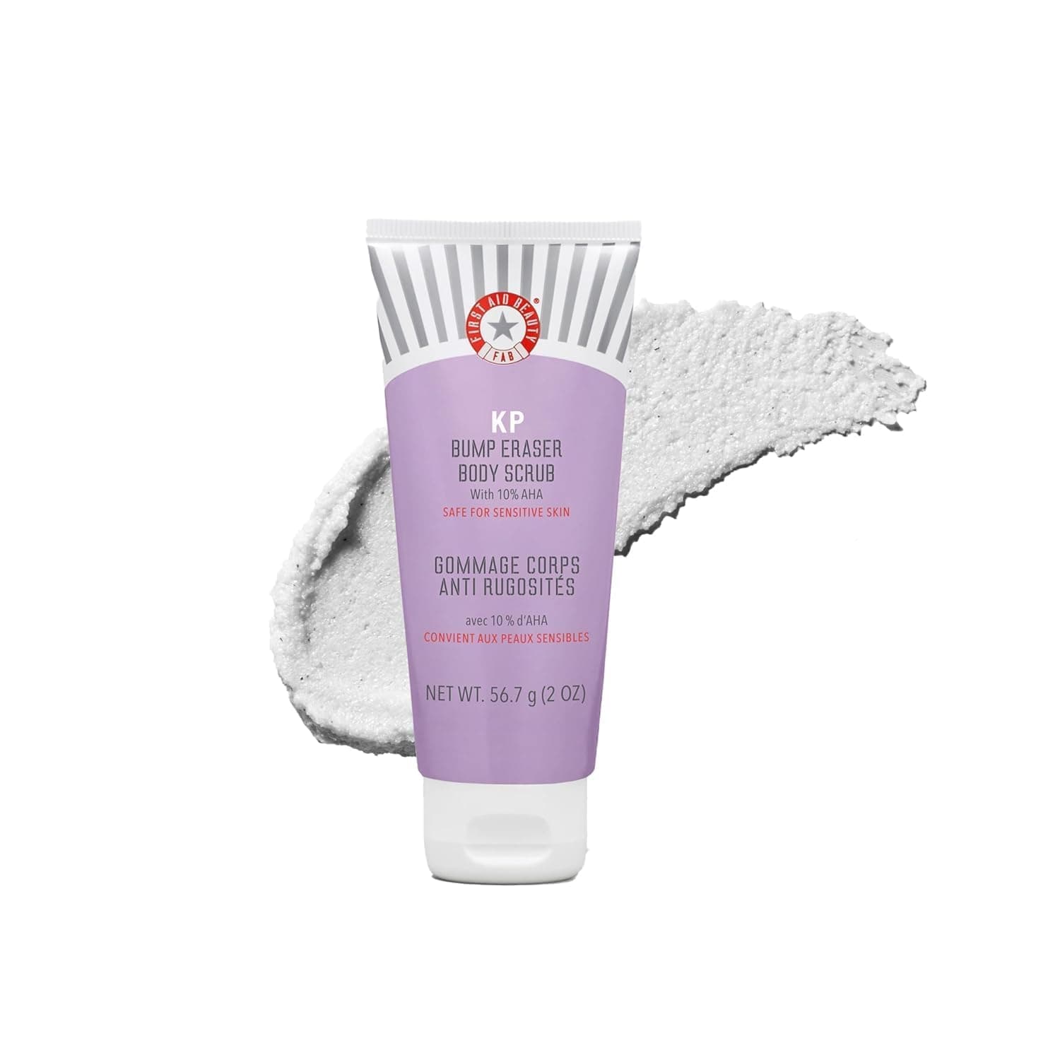 First Aid Beauty KP Bump Eraser Body Scrub Exfoliant for Keratosis Pilaris with 10% AHA 4 oz.