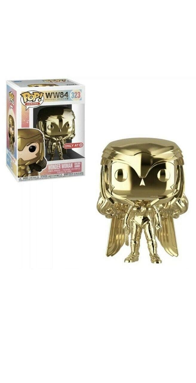 Pop! Heroes: Wonder Woman 1984 - Wonder Woman Golden Armor (Gold Chrome) Vinyl Figure (Target Exclusive) #323