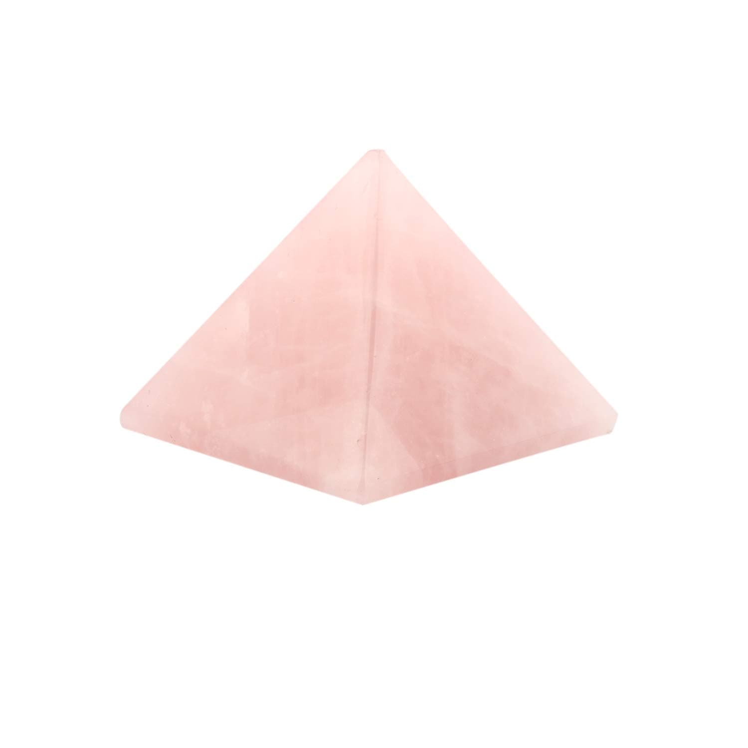 1.5" Natural Rose Quartz Pyramid Chakra Healing Crystal Reiki Stone Gemstone Radiation Deflection Home Decor Gift Decoration Crafts