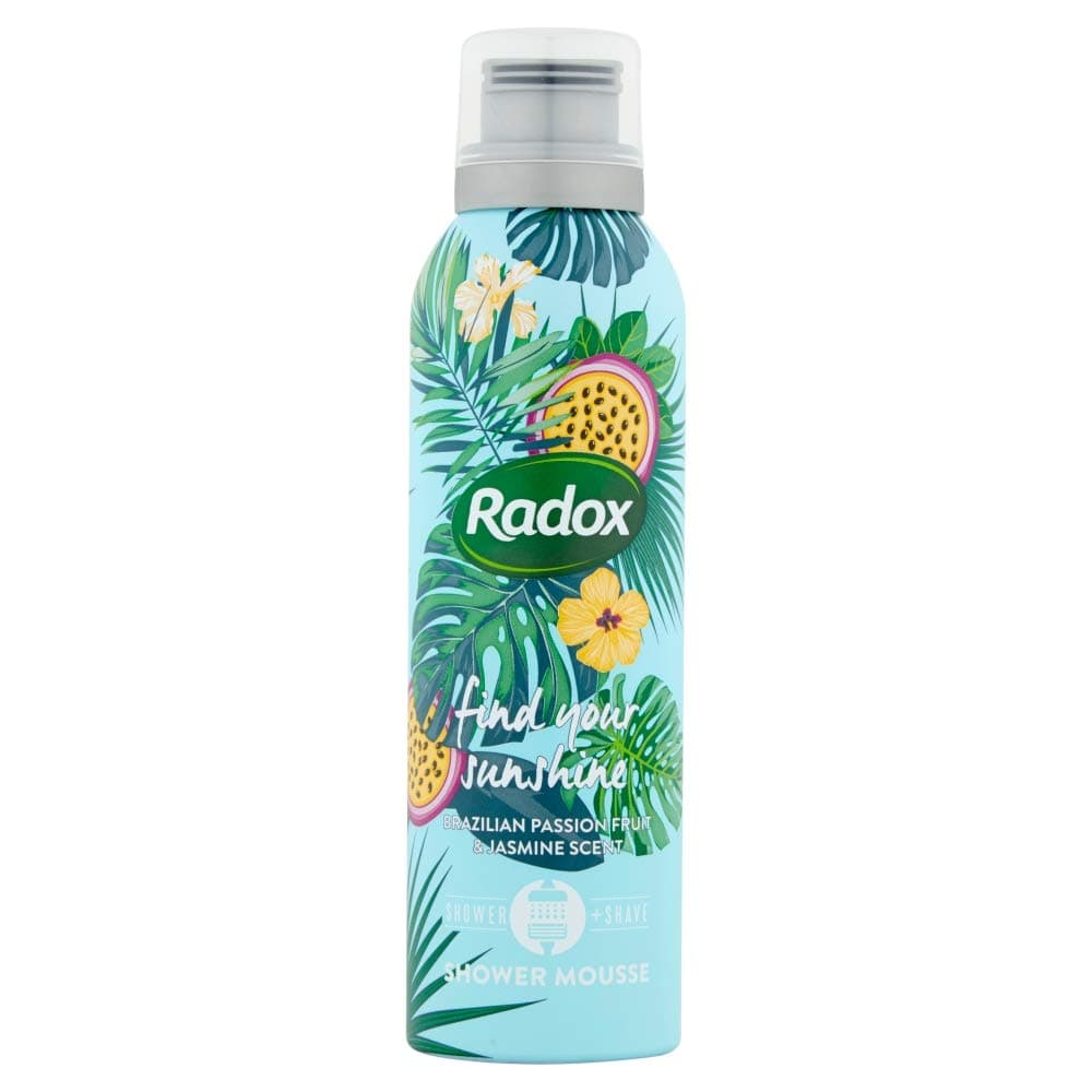 Radox Mineral Therapy Find Your Sunshine 2-in-1 Shave + Shower Mousse shower foam with scents of jasmine & Brazilian passion fruit for an energising shower experience 200 ml