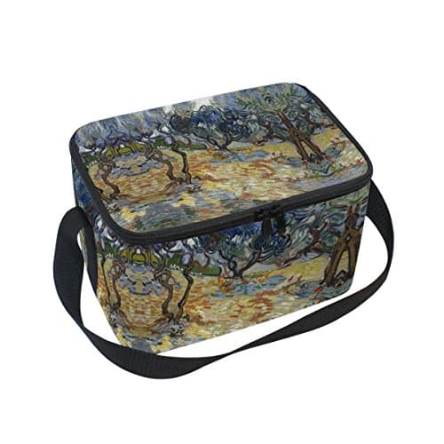 Abbylife Van Gogh Painting Insulated Lunch Bag Reusable Tote Bag 10"x7"x6" Cooler Lunchbox for Picnic Travel