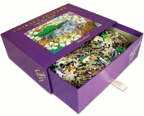 Charles FAZZINO Aloha Mahalo Glitter Puzzle 1000 Piece Puzzle (Size 20" X 27")