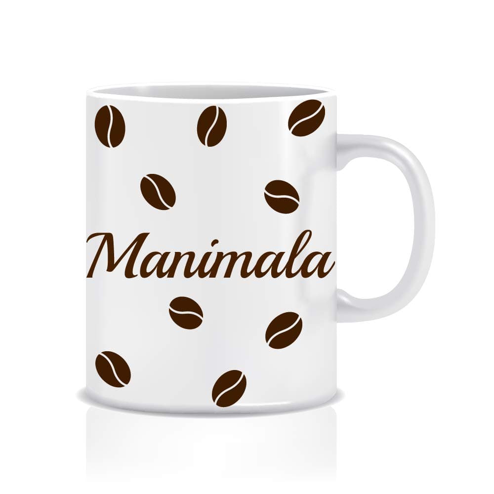 wechitr Coffee Mug for manimala Personalised Name Ceramic, 350ml, 1 Unit