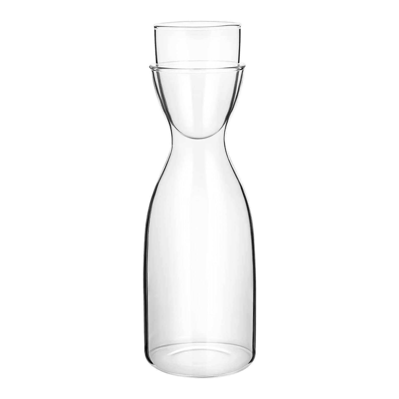 UPKOCH Water Carafe and Glass Set Clear Glass Pitcher Bottle Container Carafe with Lid Teapot Kettle With Cup Lid Heat And Cold Resistant 600ml
