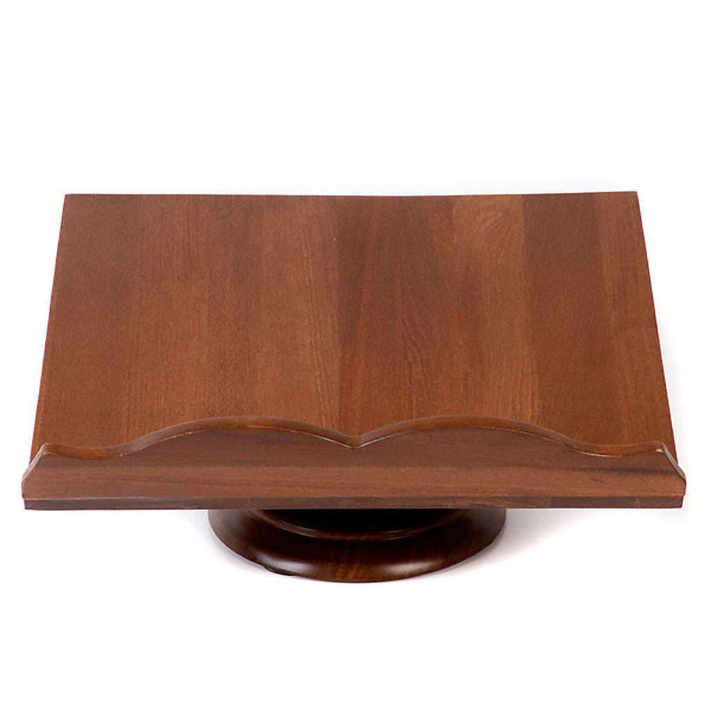 Wood Book-Stand- Fixed and Rotating, Swivel Book-standHeight: 29 cm|Width: 39,5 cm|Base high: 17,5 cm