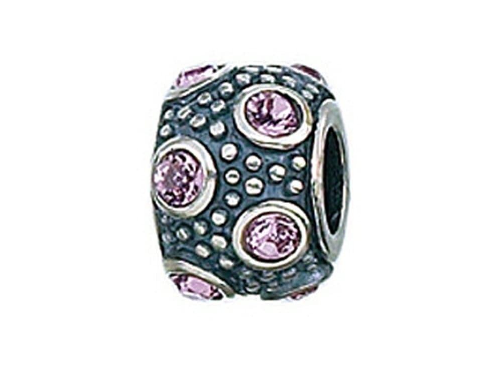 Zable Sterling Silver June Crystal Ball Bead/Charm