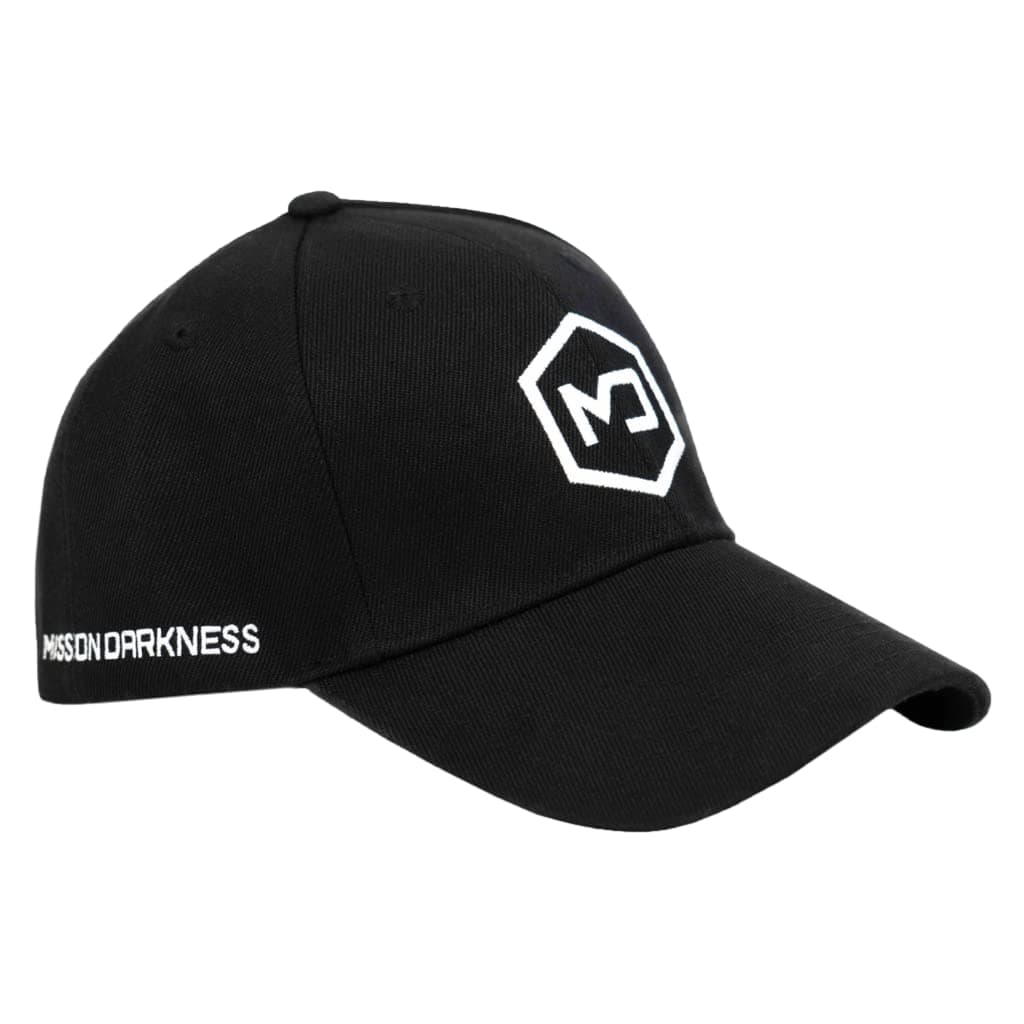Mission Darkness EMF Blackout Hat - Anti-Radiation Snapback Cap Protects Against EMF, EMI, RF, 5G Signals - Universal Adult Size (Adjustable), Black/White
