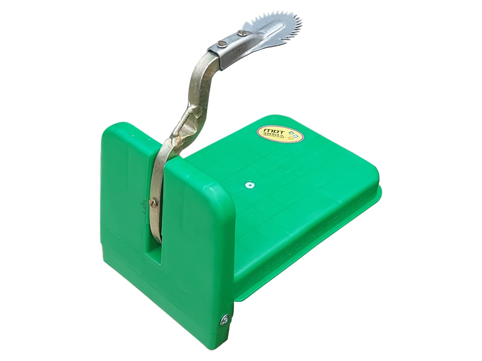 MDT India Table Top Movable Fiber Chirava Thengai Thuruvi Coconut Scraper Grater(Green, Stainless Steel Blade)