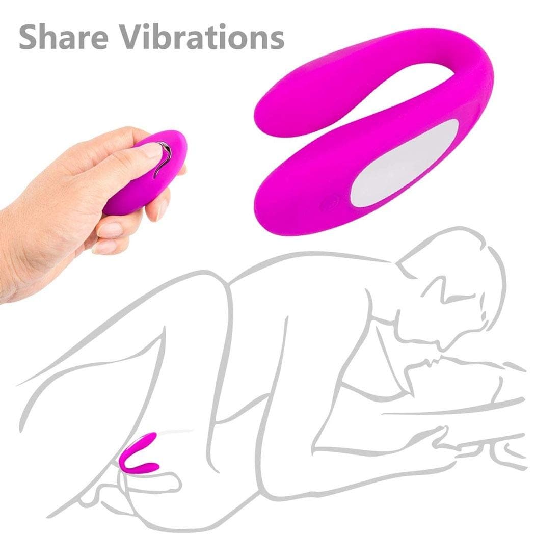 Wireless We Share Vibe Remote Control Funny Toys Privacy Privacy Stimulator Dual Comfortable Couples Privacy Funny Toys for Woman,Color