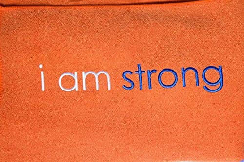 Affirmats T15 I am Strong Microfiber Yoga Towel44; Autumn Orange