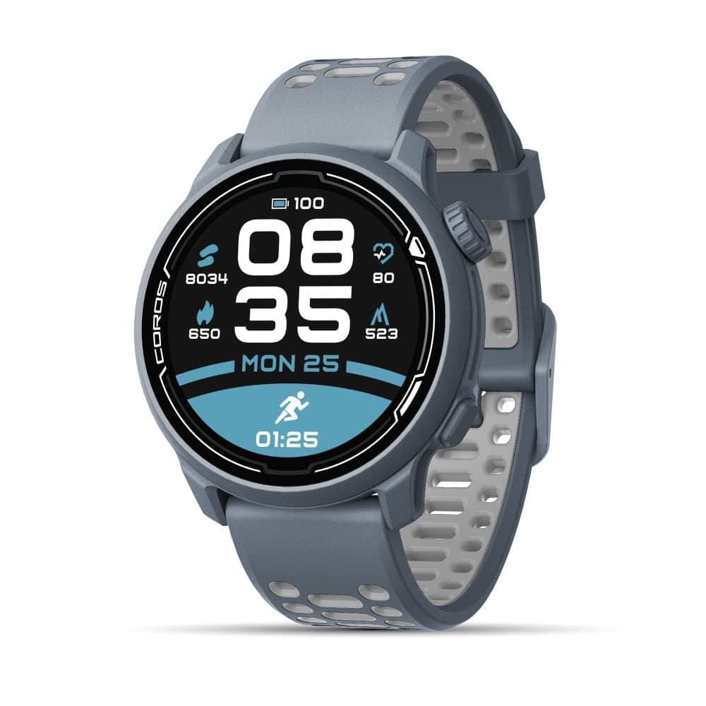 COROS PACE 2 Sport Watch GPS Heart Rate Monitor, 20 Days Long Battery Life, Barometer, Lightweight, Strava, Training Plan, Navigation, Sleep Track, Swim, Bike, Run, Strength, Treadmill (Blue Silicone)