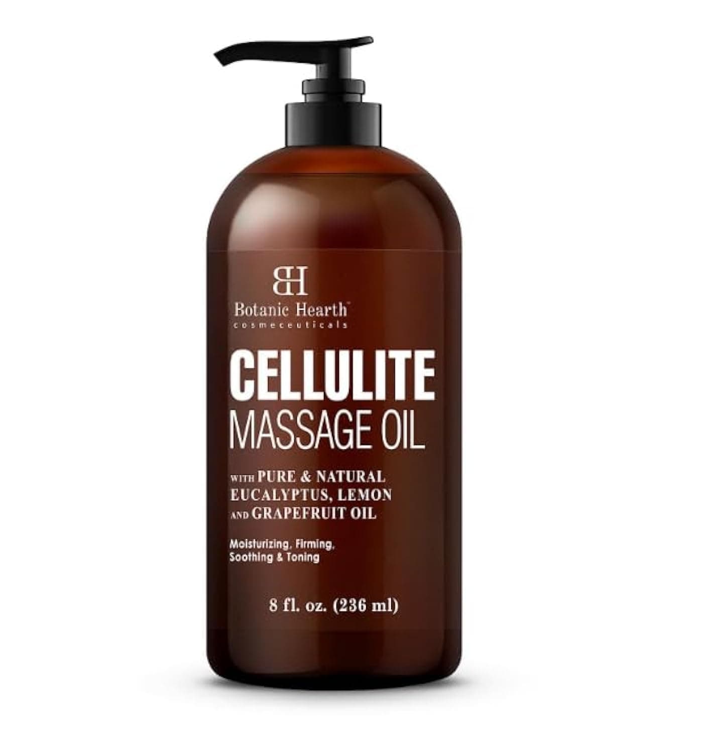 Cellulite Massage Oil - Cellulite Oil for Thighs - Unique Blend of Massage Essential Oils - Improves Skin Tone, Skin Firmness & Tightness - 8 fl oz