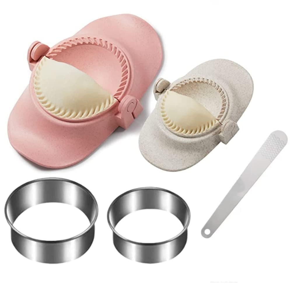 1 Set Dumpling Maker Dumpling Dough Mold Set with Ring Cutter and Stuffing Spoon Kitchen Gadget for Empanada
