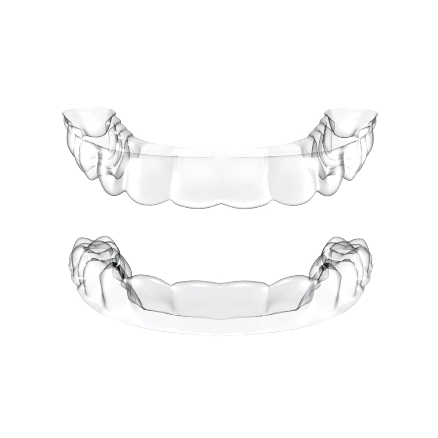 Custom-Fitted, Clear 1mm Invisible Essix Retainers —Made at UK Dental Lab, at-Home Impression Kit, Rapid Turnaround —Replacement Retainers for Teeth Stability (Upper & Lower 1mm Hard)