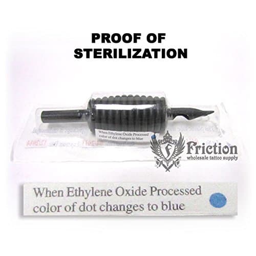 1.2" Disposable Samurai Class Silicone Grip Tattoo Tubes 3D Diamond 20/box