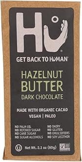 CHOCOLATE BARS 2.1 OZ Hazelnut Butter Dark Chocolate pack of 6
