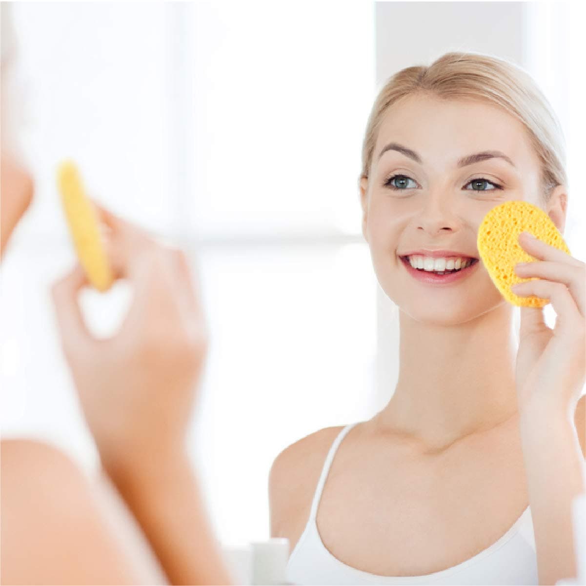 Compressed Cellulose Facial sponges/Bigger and More Quantity (50 pcs) Cleansing Sea Sponge For Face & Neck/Reusable Makeup Remover/Unbleached pure natural ingredients Fiber/Smooth exfoliati