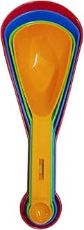 faas Good Grip Plastic 4 Pcs Double Side Backing Measuring Cups & Spoons Set (Multicolor)
