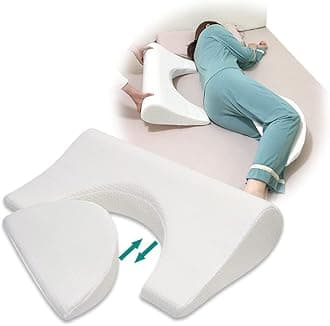 KAAMOS Bedsore Turning Wedge Pillow for Bed Sores Positioning Wedges Medical Pillows for Side Sleeping Pressure Ulcer Cushion Incline Foam Wedge for After Surgery Bedridden Elderly (White)