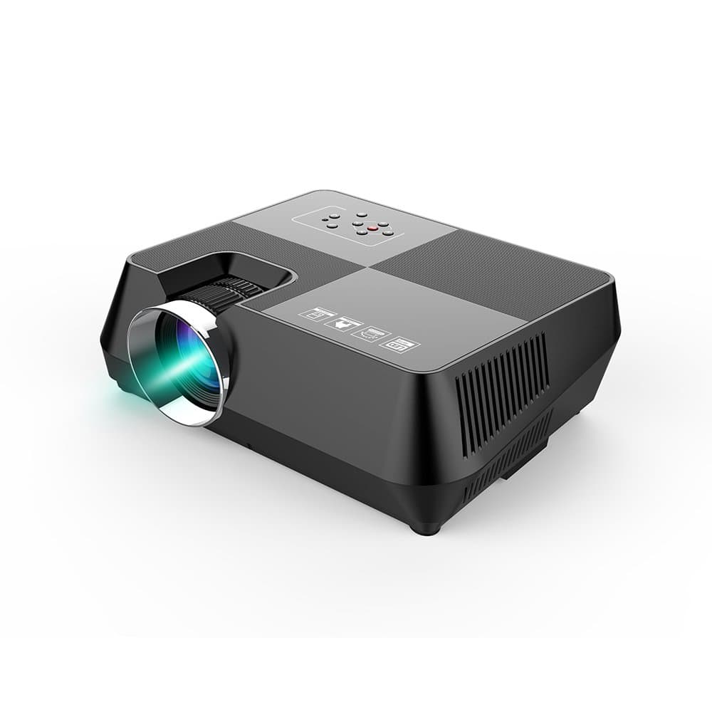 Everyone Gain S8-1600 Lumens LCD Mini Projector, Multimedia Home Theater Video Projection Support 1080P HDMI USB SD Card VGA AV for Family Cinema TV Laptop Game