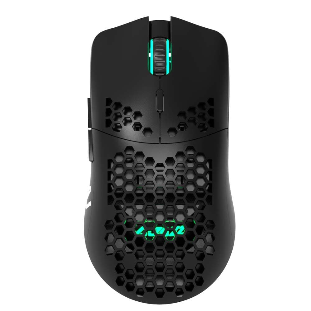 AJ390 USB Wired Gaming Mouse with 7 Keys Adjustable DPI Ergonomic Design Hollowed-out Honeycomb Design Black