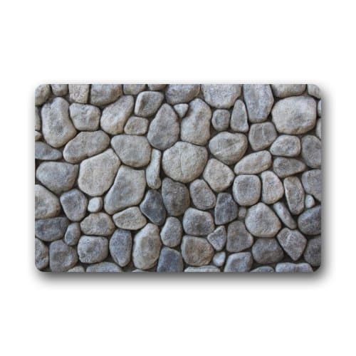 23.6"(L) x 15.7"(W) Cool And Special Design Stones Cobblestone Pebble Doormat,Indoor/Outdoor Floor Mat