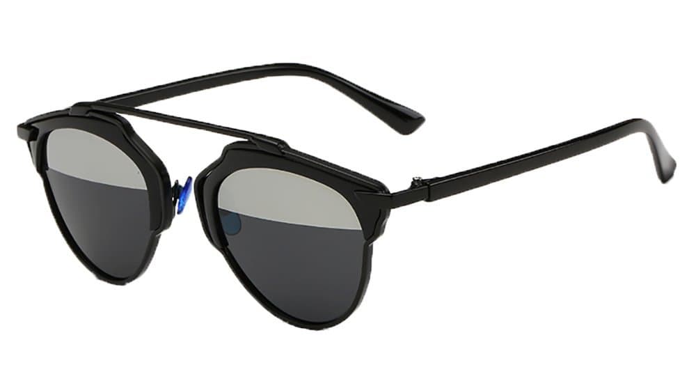 Ralink Polarized Sunglasses Cat Eye UV TAC Lens Metal Retro Glasses for Womens