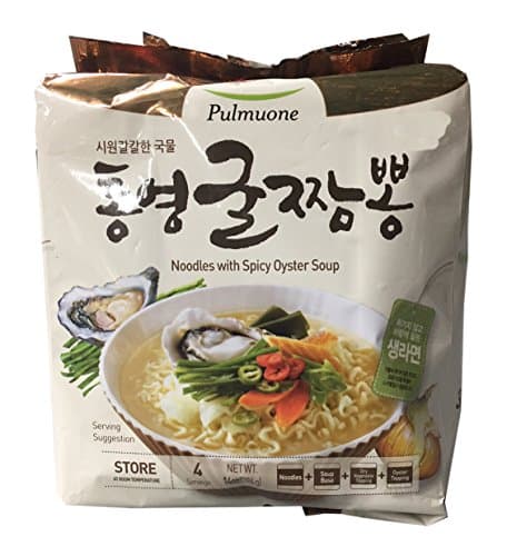 Pulmuone Non-Fried Korean Ramen Family Pack (Oyster, 1 Bundle)