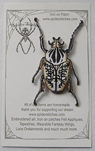 Goliath Flower Beetle Scarab Iron on Patch Goliathus orientalis