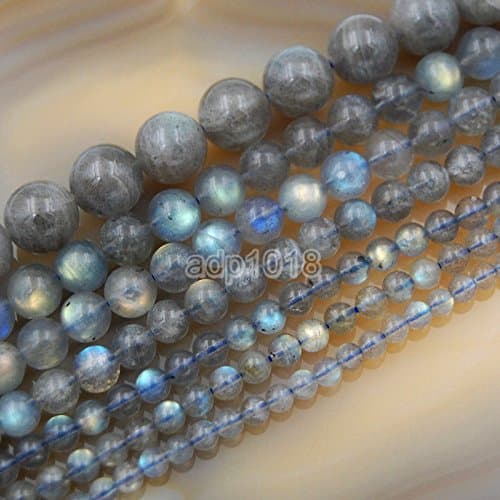 Wholesale Smooth Natural Gemstone Round Loose Beads 15" 4mm 6mm 8mm 10mm 12mm (8mm, A++ Labradorite)