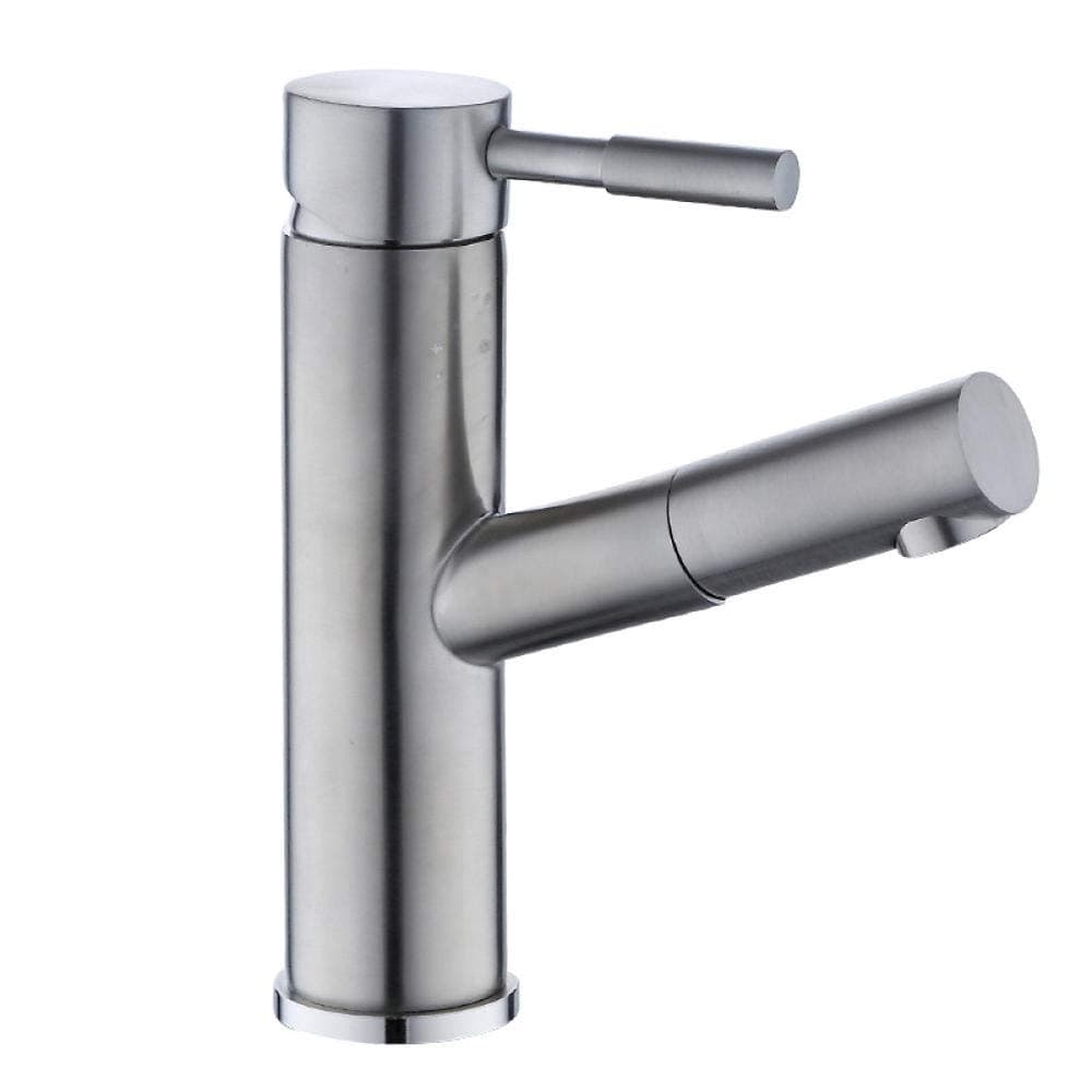 QIMEIM Basin Mixer Tap Bathroom Sink Tap Modern 304 Stainless Steel Pull Out with Spray Scalable Bathroom Wash Basin Bathroom Mixer Taps