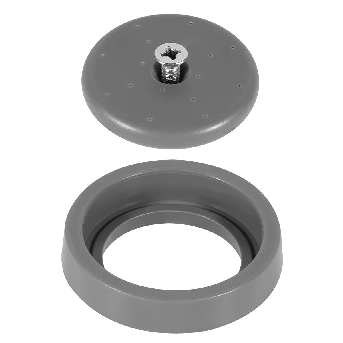 KOLLNIUN プレリンス スプレーバルブ修理キット ほとんどの商業用シンク蛇口 ディッシュスプレー タッチオン キッチンシンク蛇口 1.42GPM スプレーフェイスバンパーとスクリュー修理パーツ グレー