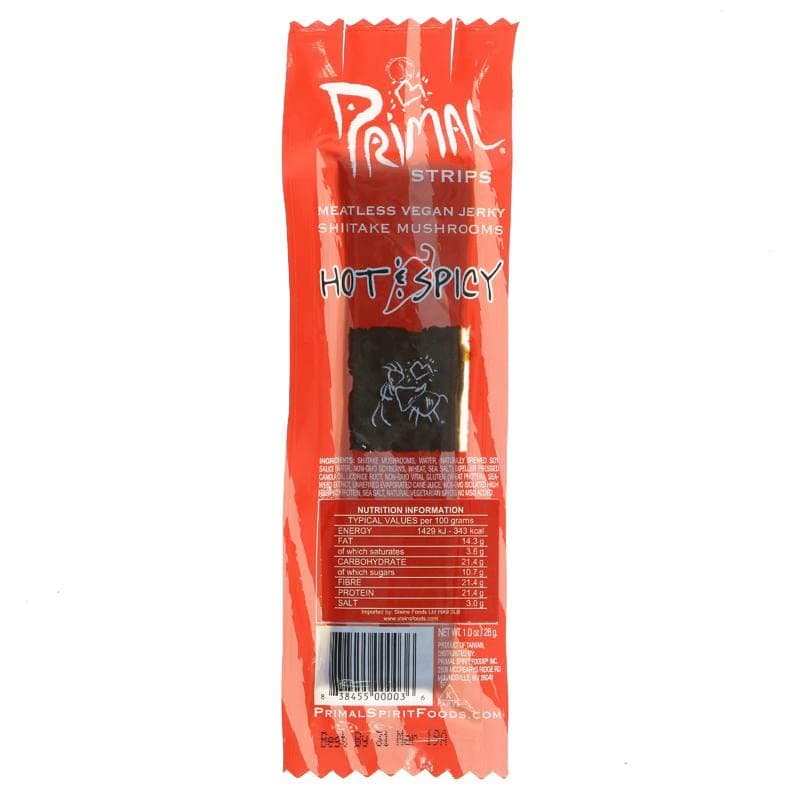 Primal Vegan Jerky | Shiitake Mushroom Jerky | 1 x 28g