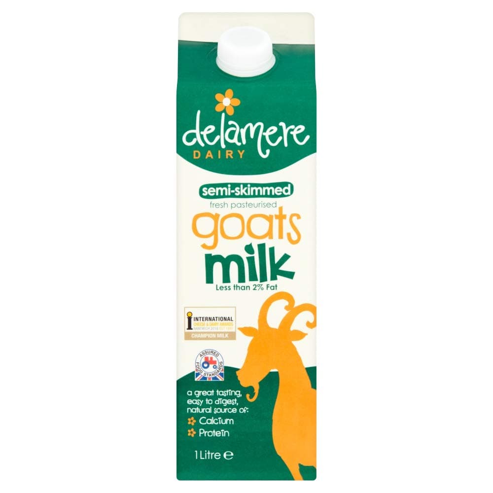 Delamere Dairy Semi-Skimmed Goats Milk, 1L