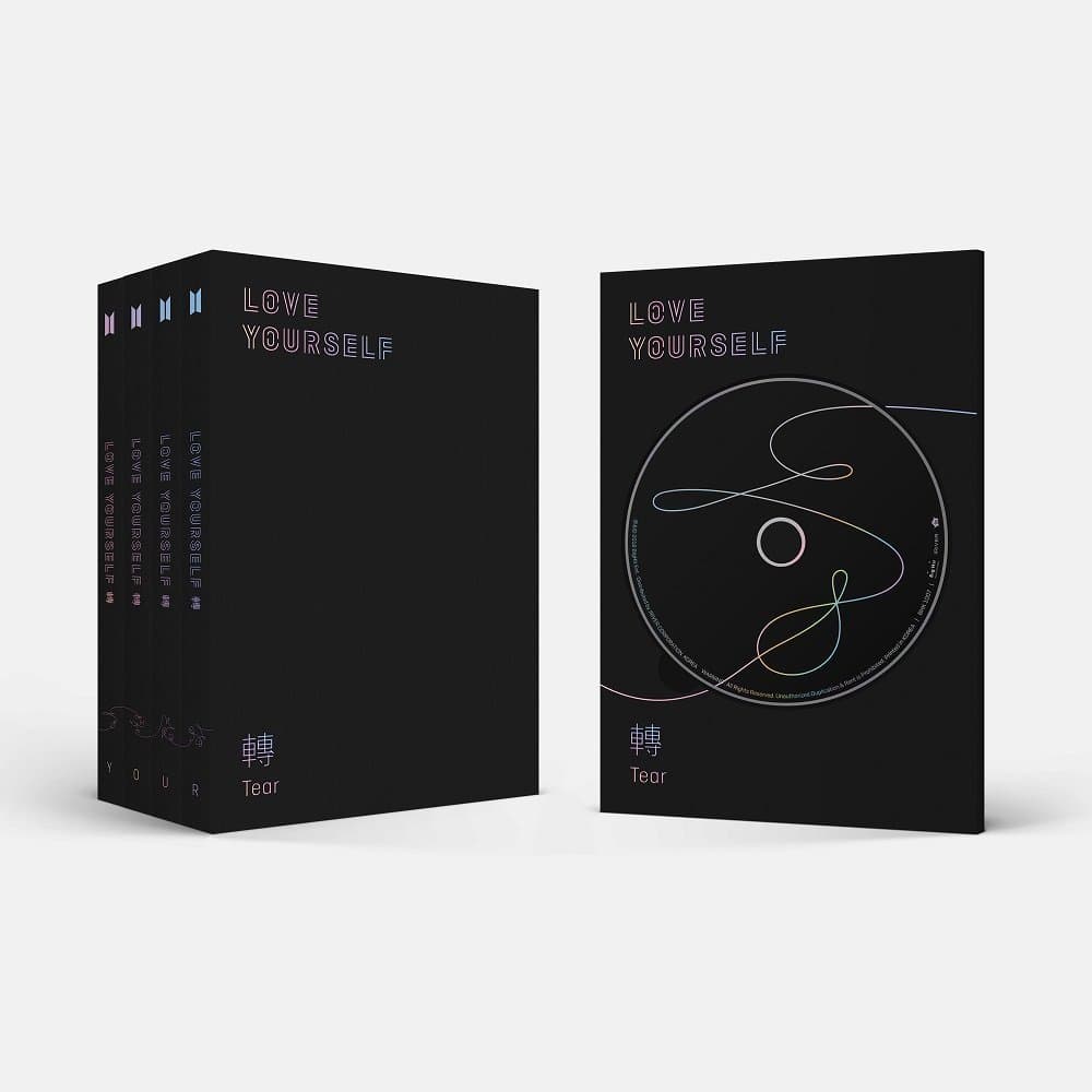BTS-[Love Yourself 轉'Tear'] 3rd Album 4 Ver SET CD+104p PhotoBook+20p Mini Book+1p PhotoCard+1p Staing PhotoCard K-POP Sealed