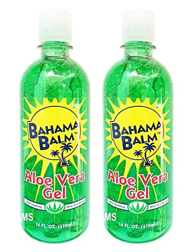 Set of Bahama Balm 16oz Aloe Vera Gel After Sun Skin Care - Cools & Soothes - Helps Minimize Drying and Peeling Skin!