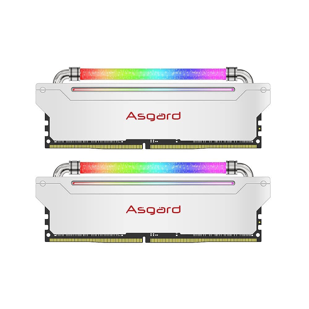 FawoonuAsgard DDR4 Desktop Computer Memory RGB RAM 3600MHz High Frequency Support XMP2.0 Auto Overclocking White 16GB(8GB*2)