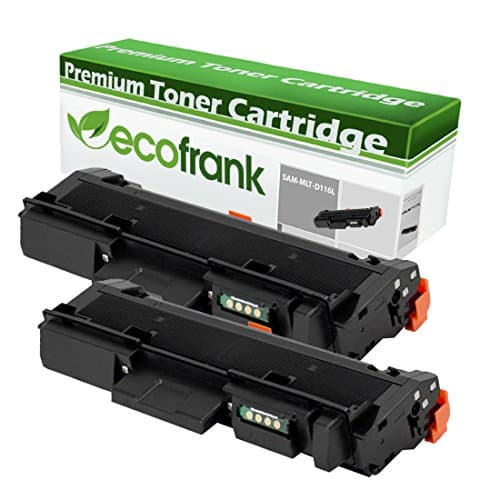 EcoFrank Compatible (High Yield) Toner Cartridge Replacement for Samsung MLT-D116L (Black, 2-Pack)