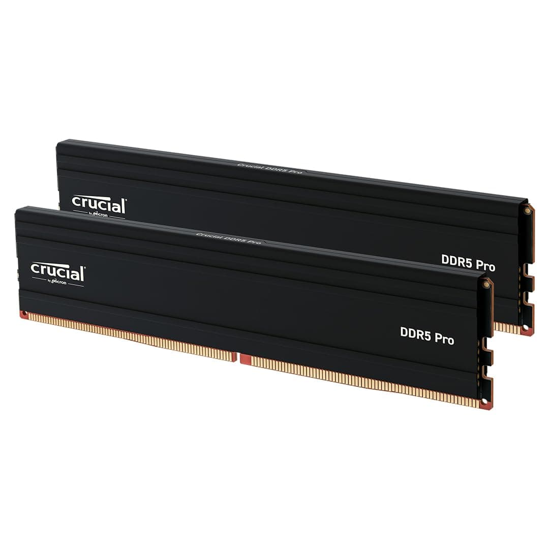 Crucial Pro 128GB Kit (2x64GB) DDR5 RAM, 5600MHz (or 5200MHz or 4800MHz) Desktop Gaming Memory UDIMM, Compatible with Latest Intel & AMD CPU CP2K64G56C46U5